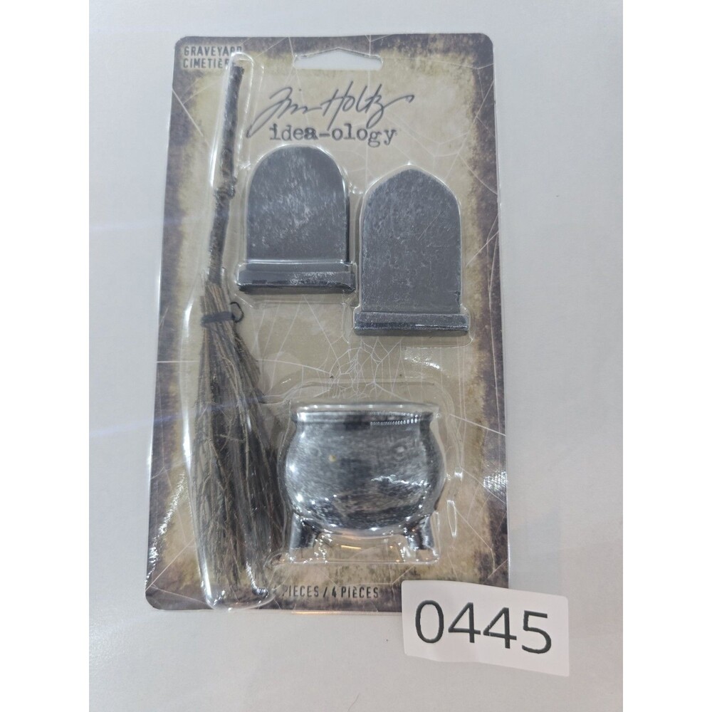 Tim Holtz Graveyard Idea-ology Halloween TH94337 Tombstone Broom Cauldron Witch